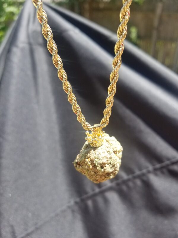 22" Gold Nug Necklace by 420 wearables